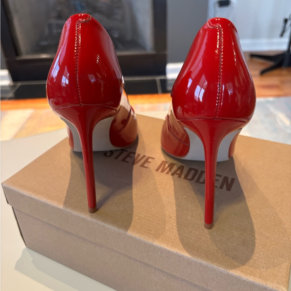 Steve Madden Red Patent Vala Shoes 7.5 - Picture 6 of 10